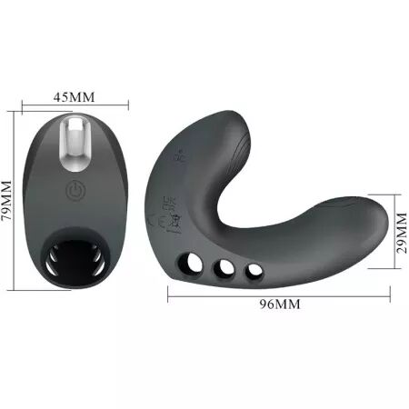 PRETTY LOVE - VIBRATEUR DOIGT CAMELIA 7 VIBRATIONS NOIR