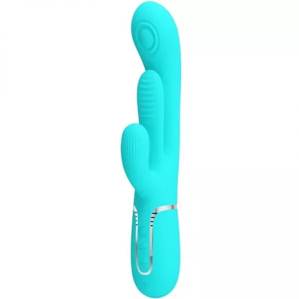 PRETTY LOVE - SHANIA TRIPLE RABBIT VIBRATEUR MULTIFONCTION 3 EN 1 BLEU