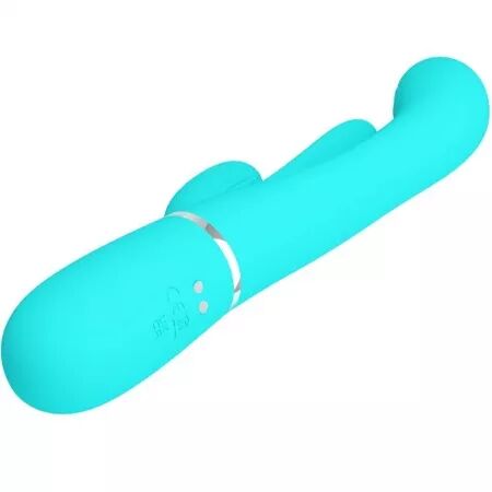 PRETTY LOVE - SHANIA TRIPLE RABBIT VIBRATEUR MULTIFONCTION 3 EN 1 BLEU