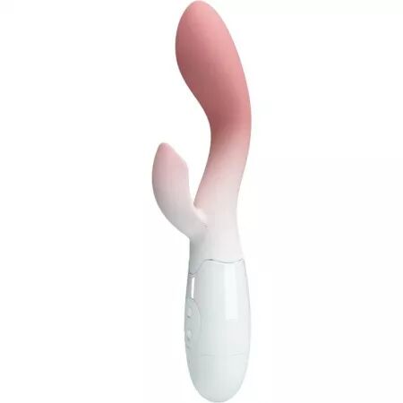 PRETTY LOVE - VIBRATEUR POINT G LUMINEUX + STIMULATEUR DE CLITORIS 30 VIBRATIONS ROSE