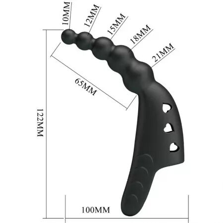 PRETTY LOVE - JORDIN FINGER VIBRATOR 10 VIBRATIONS NOIR