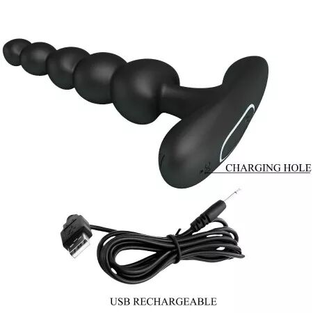 PRETTY LOVE - VIBRATEUR ANAL SIDNEY 10 VIBRATIONS NOIR