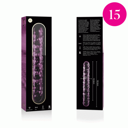 NEBULA SERIES BY IBIZA - MODÈLE 15 GODE EN VERRE BOROSILICATE ROSE 18.5 CM -O- 3 CM