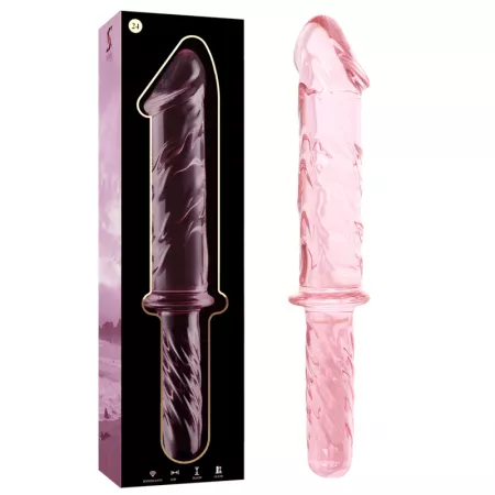 NEBULA SERIES BY IBIZA - MODÈLE 24 GODE EN VERRE BOROSILICATE ROSE 28.5 CM -O- 5 CM