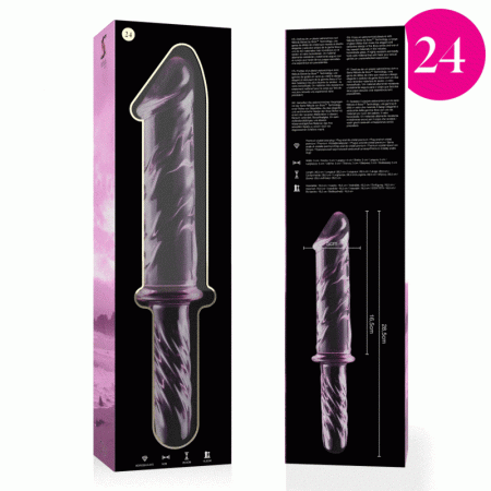 NEBULA SERIES BY IBIZA - MODÈLE 24 GODE EN VERRE BOROSILICATE ROSE 28.5 CM -O- 5 CM