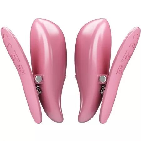 PRETTY LOVE - PINCES À TÉTONS CAILEY 10 VIBRATIONS TÉLÉCOMMANDE ROSE