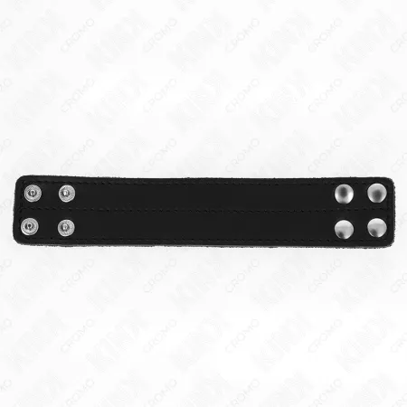 KINK - ANNEAU PÉNIS EN CUIR AVEC FERMETURE À PRESSION 18,5 X 3,3 CM
