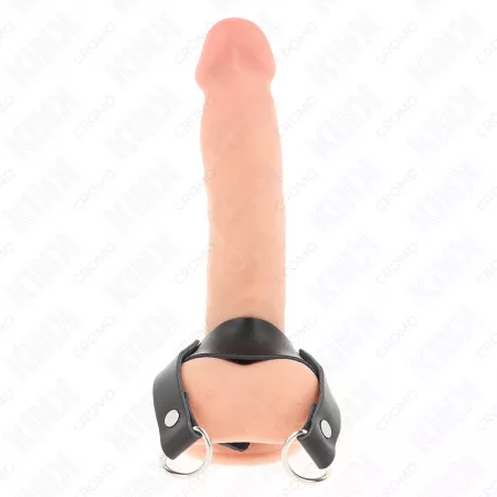 KINK - ANNEAU PÉNIS AVEC ANNEAUX EN FORME DE « D » 18,5 X 3,3 CM