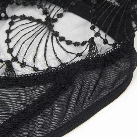 SUBBLIME - 955229 BODY TRANSPARENT AVEC DENTELLE CREUSE NOIR L/XL