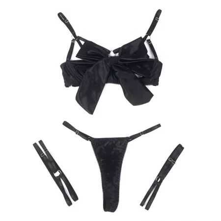 SUBBLIME - 955199 ENSEMBLE SOUTIEN-GORGE AVEC N?UD NOIR RÉGLABLE S/M