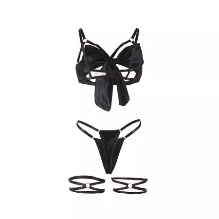 SUBBLIME - 955199 ENSEMBLE SOUTIEN-GORGE AVEC N?UD NOIR RÉGLABLE S/M