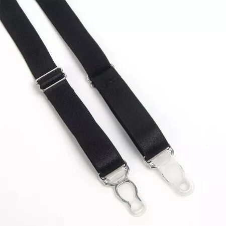 SUBBLIME - 955236 ENSEMBLE SOUTIEN-GORGE BONDAGE NOIR AVEC JARRETELLE S/M