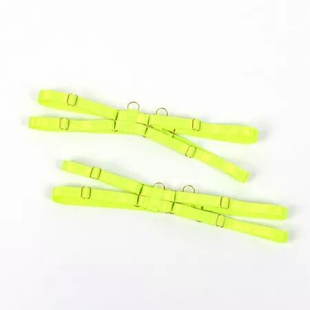 SUBBLIME - 955281 ENSEMBLE SOUTIEN-GORGE AVEC COLLIER ET DÉTAILS DE JAMBES VERT FLUORESCENT L/XL