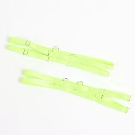 SUBBLIME - 955311 ENSEMBLE SOUTIEN-GORGE AVEC LIGNES DENTELLE ET JARRETELLE VERT ET BLEU S/M