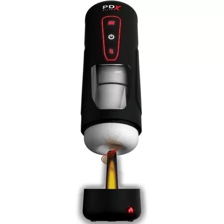 PDX ELITE - MASTURBATEUR AUTOMATIQUE MILK ME HOTTER AVEC VIBRATION À EFFET DE POUSSÉE ET DE CHALEUR