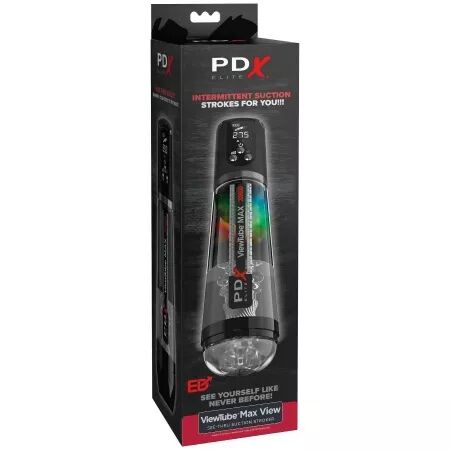 PDX ELITE - VIEWTUBE MAX VIEW MASTURBATEUR AUTOMATIQUE AVEC ASPIRATION TRANSPARENTE