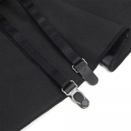 SUBBLIME - 957711 ROBE EN CUIR À FERMETURE ÉCLAIR EN DENTELLE NOIRE L/XL