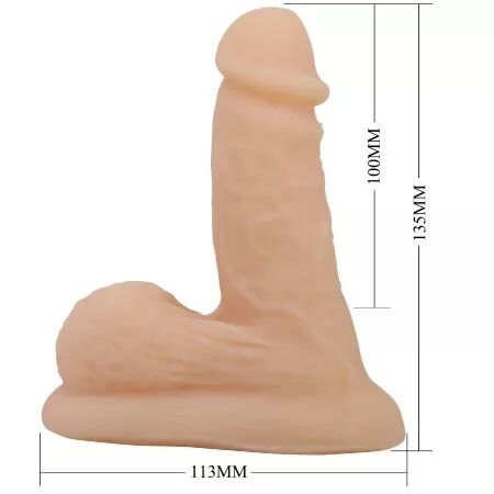 PRETTY LOVE - DILDO WILDON ULTRA RÉALISTE ET ÉLASTIQUE 10 CM NATUREL