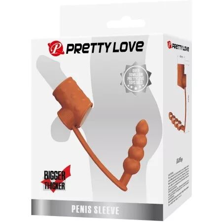 PRETTY LOVE - MANCHON PÉNIS AVEC PLUG ANAL NATUREL