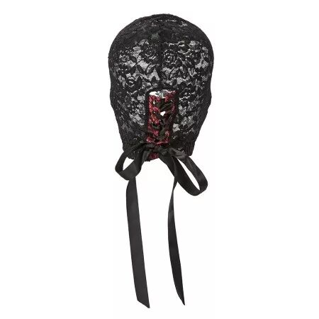 CALEXOTICS - SCANDAL CAGOULE EN DENTELLE NOIRE AVEC N?UD