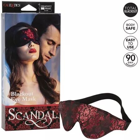 CALEXOTICS - MASQUE POUR LES YEUX OPAQUE SCANDAL AVEC DÉTAILS ROUGES