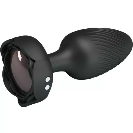 PRETTY LOVE - PLUG ANAL VARIAN AVEC LUMIÈRE LED NOIR 10,8 CM