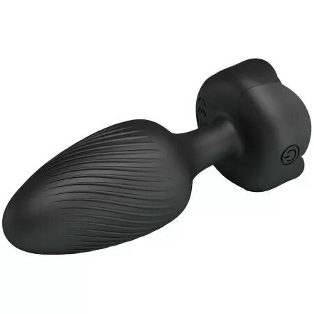 PRETTY LOVE - PLUG ANAL VARIAN AVEC LUMIÈRE LED NOIR 10,8 CM