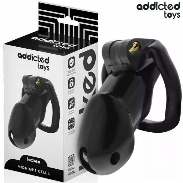 ADDICTED TOYS LOCKED - CAGE � P�NIS MINDNIGHT CELL TAILLE L