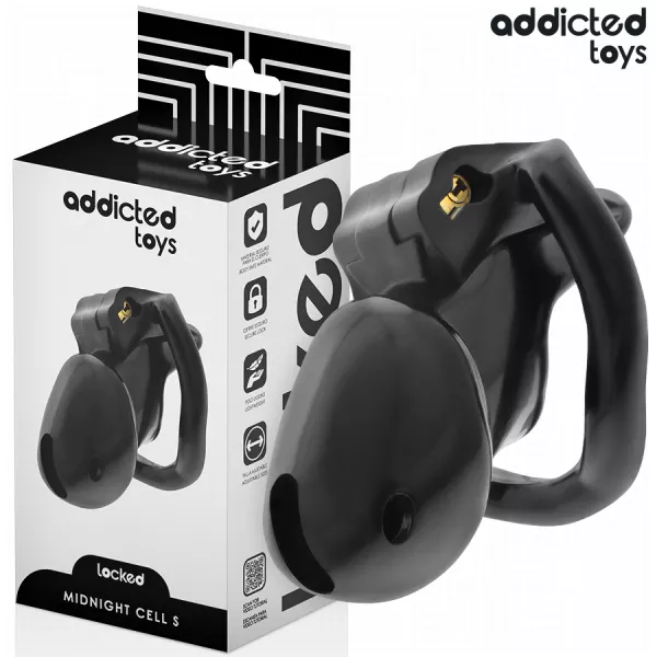ADDICTED TOYS LOCKED - CAGE � P�NIS MINDNIGHT CELL TAILLE S 4.8 CM
