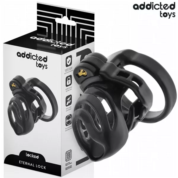 ADDICTED TOYS LOCKED - CAGE � P�NIS � VERROUILLAGE �TERNEL 9 CM