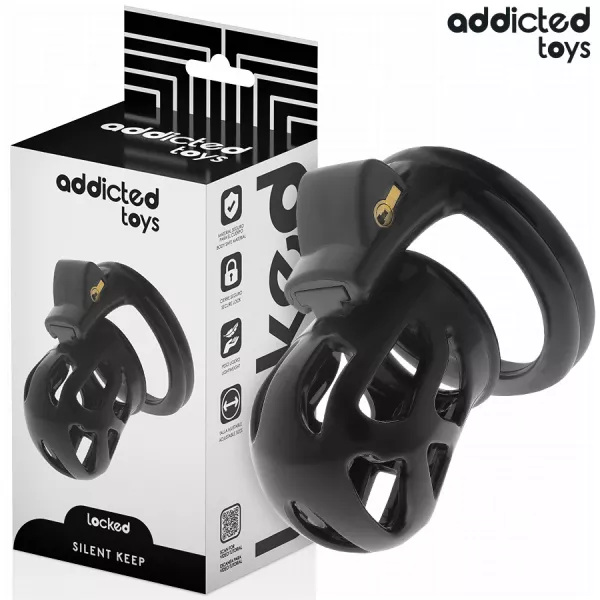 ADDICTED TOYS LOCKED - CAGE � P�NIS SILENCIEUSE 7,5 CM