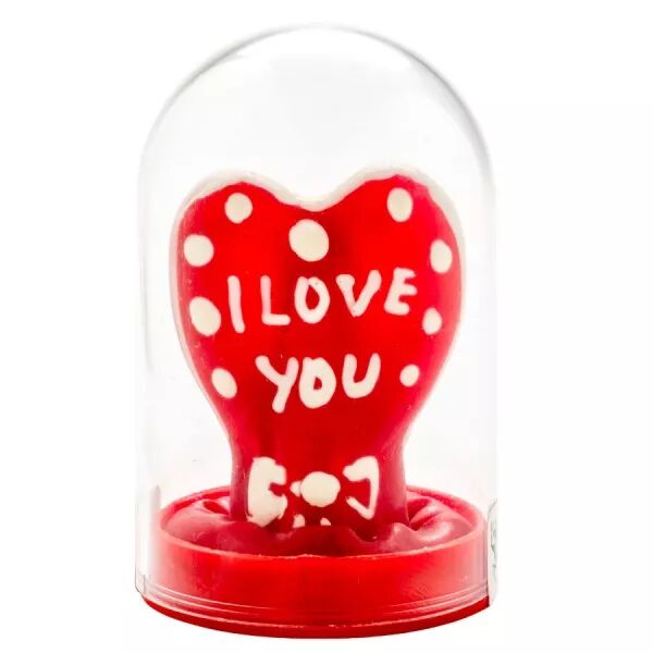 CONDOMERIE - PR�SERVATIFS FANTAISIE PEINTS � LA MAIN EN FORME DE C?UR - JE T'AIME MOD�LE 1