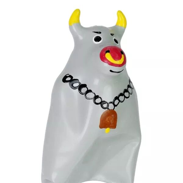 CONDOMERIE - PR�SERVATIFS FANTAISIE PEINTS � LA MAIN TAUREAU GRIS MOD�LE 2