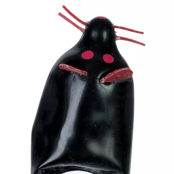CONDOMERIE - PR�SERVATIFS FANTAISIE PEINTS � LA MAIN SOURIS NOIRE