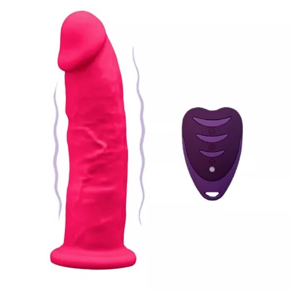 SILEXD - MOD�LE DE P�NIS R�ALISTE 2 ROSE + T�L�COMMANDE LRS 17 CM