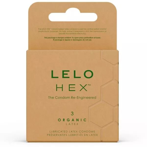 LELO - HEX BO�TE DE PR�SERVATIFS BIOLOGIQUES 3 UNIT�S