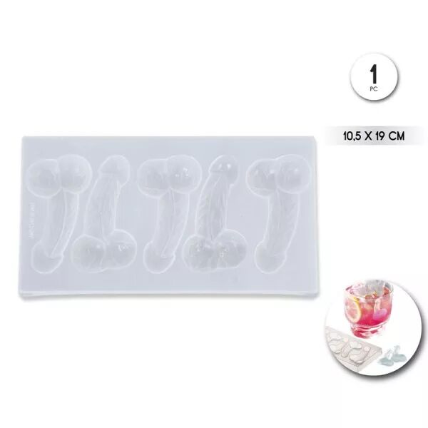 DIABLO PICANTE - MOULE � GLACE EN FORME DE P�NIS 5 CAVIT�S