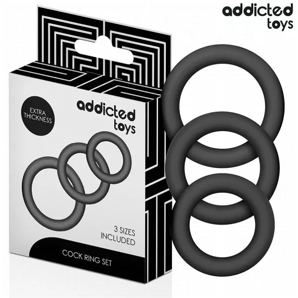 ADDICTED TOYS - LOT DE ANNEAUX EN SILICONE MOD�LE 1