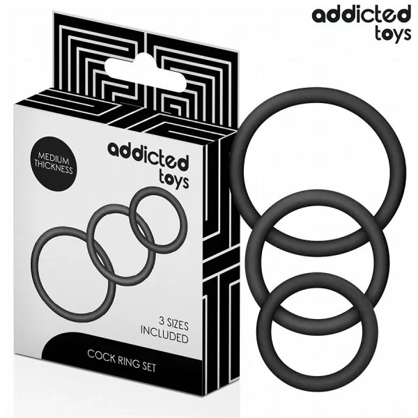 ADDICTED TOYS - LOT DE ANNEAUX EN SILICONE MOD�LE 2