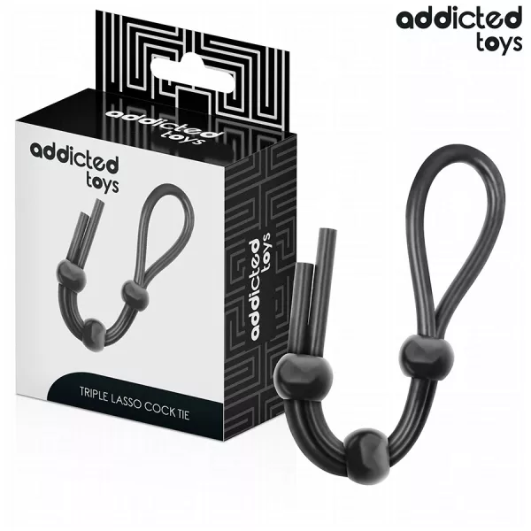 ADDICTED TOYS - CORDE EN SILICONE POUR LE P�NIS � TRIPLE BOUCLE