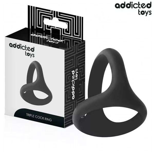 ADDICTED TOYS - ANNEAU P�NIS TRIPLE �PAIS