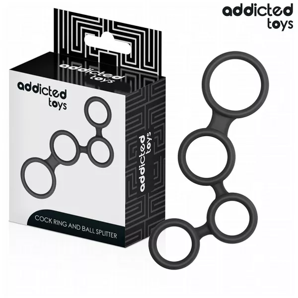 ADDICTED TOYS - ANNEAU P�NIS AVEC S�PARATEURS POUR TESTICULES