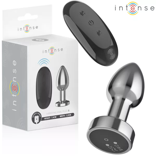 INTENSE - PLUG ANAL 10 VIBRATIONS M�TAL AVEC T�L�COMMANDE S