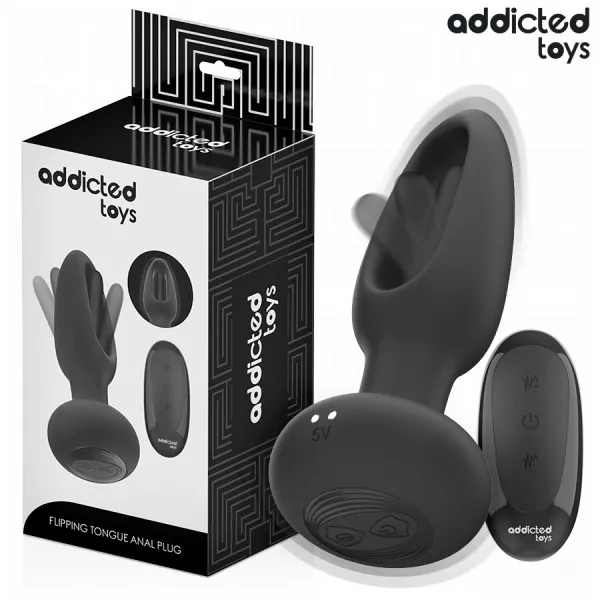 ADDICTED TOYS - PLUG ANAL AVEC LANGUE VIBRANTE ET T�L�COMMANDE