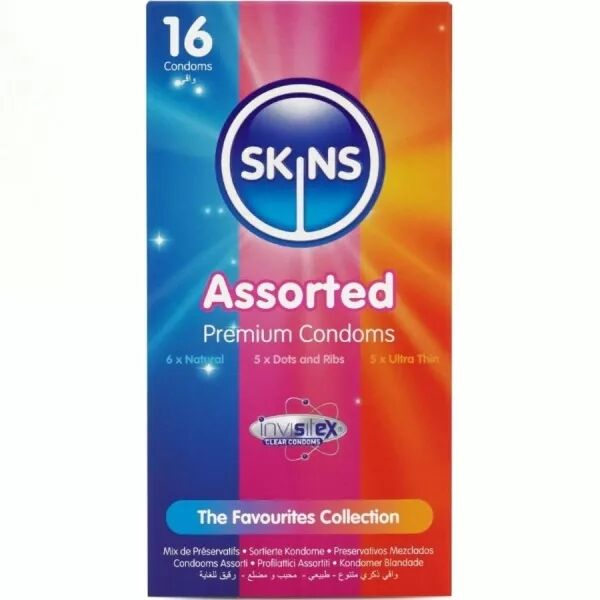 SKINS - PACK DE 16 PR�SERVATIFS PREMIUM ASSORTIS