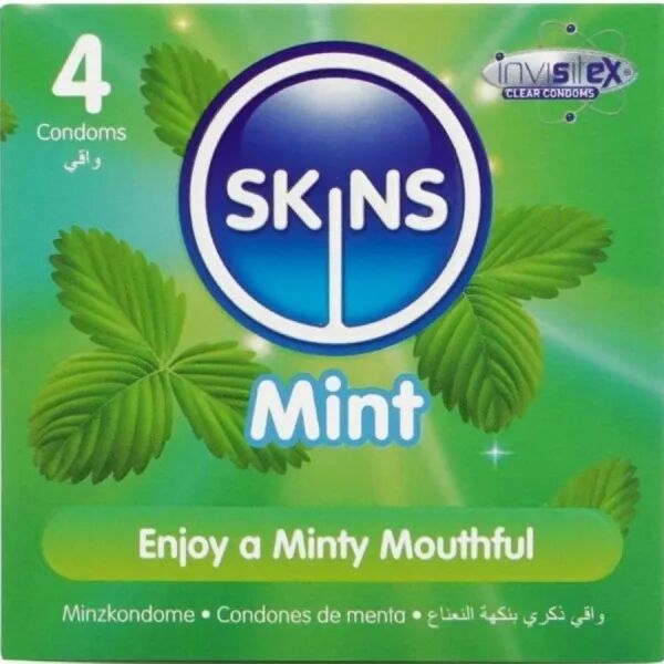SKINS - PACK DE 4 PR�SERVATIFS PREMIUM MENTHE