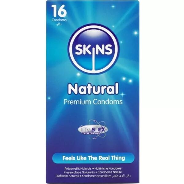 SKINS - PACK DE 16 PR�SERVATIFS NATURELS PREMIUM