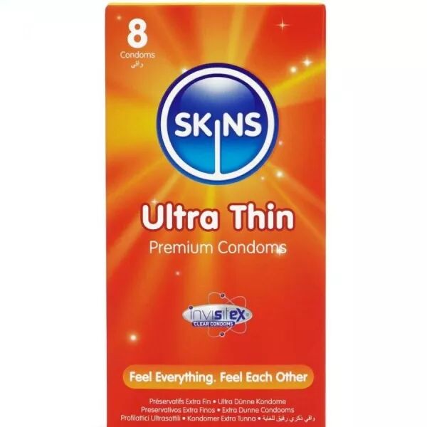SKINS - PACK DE 8 PR�SERVATIFS ULTRA FINS PREMIUM