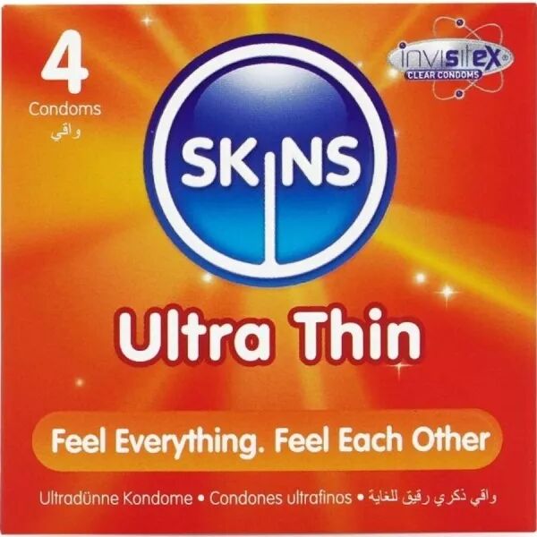 SKINS - PACK DE 4 PR�SERVATIFS ULTRA FINS PREMIUM