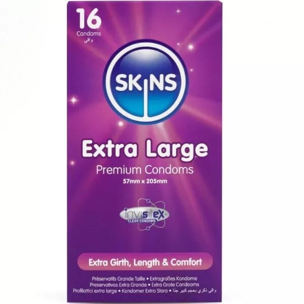 SKINS - PACK DE 16 PR�SERVATIFS EXTRA LARGES PREMIUM